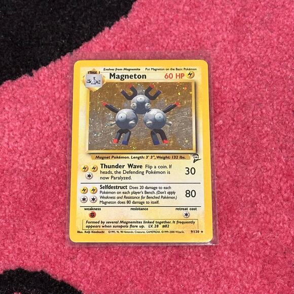 Magneton #9 – Pokémon TCG Base Set 2 – Holo Rare – 2000 - Picture 1 of 2